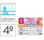 Recambio liderpapel 4º / A5+ apaisado pautaguia 100 hojas 75 g cuadrícula pautado 8 mm con margen 2 taladros