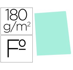 Subcarpeta cartulina gio folio verde pastel 180 g/m2