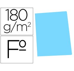 Subcarpeta cartulina gio folio celeste pastel 180 g/m2