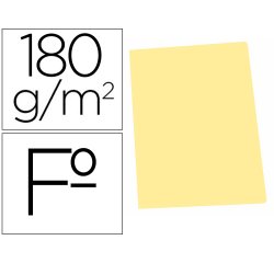 Subcarpeta cartulina gio folio amarillo pastel 180 g/m2