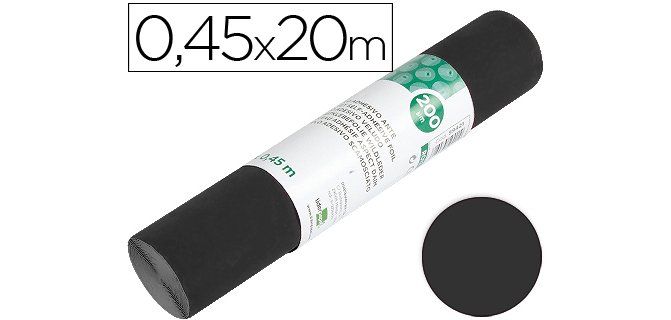 Rollo adhesivo liderpapel unicolor negro mate rollo de 0,45 x 20 mt