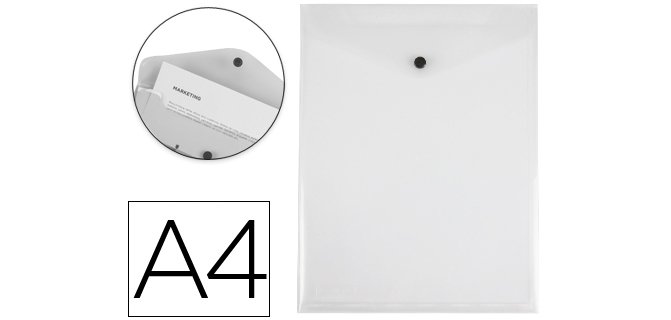 Carpeta liderpapel dossier broche polipropileno din a4 formato vertical transparente 50 hojas