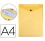 Carpeta liderpapel dossier broche polipropileno din a4 formato vertical amarilla transparente 50 hojas