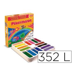 Lapices cera plastidecor school pack de 352 unidades colores surtidos 16 x color