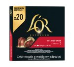 Cafe l'or espresso splendente fuerza 7 caja de 20 unidades compatible con nespresso