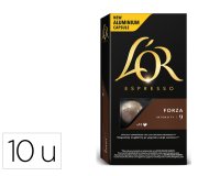 Cafe l'or espresso forza fuerza 9 caja de 10 unidades compatible con nespresso