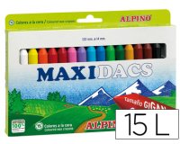 Lapices cera alpino maxidacs caja de 15 unidades colores surtidos
