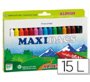Lapices cera alpino maxidacs caja de 15 unidades colores surtidos