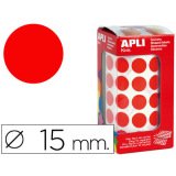 Gomets autoadhesivos circulares 15 mm en rollo con 2832 unidades Apli