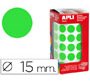 Gomets autoadhesivos circulares 15 mm en rollo con 2832 unidades Apli