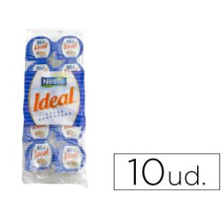 Leche evaporada ideal porciones de 7,5 gr envase de 10 unidades