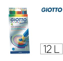 Lapices de colores giotto stilnovo acuarelables caja de 12 colores surtidos
