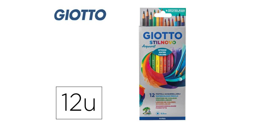 Lapices de colores giotto stilnovo acuarelables caja de 12 colores surtidos
