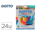 Lapices de colores giotto stilnovo acuarelables caja de 24 colores surtidos