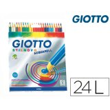 Lapices de colores giotto stilnovo acuarelables caja de 24 colores surtidos