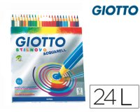 Lapices de colores giotto stilnovo acuarelables caja de 24 colores surtidos