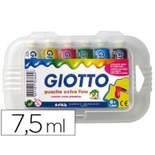 Tempera giotto 7,5 ml estuche 6 colores surtidos