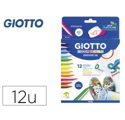 Rotulador giotto decor textile para camisetas caja de 12 unidades colores surtidos
