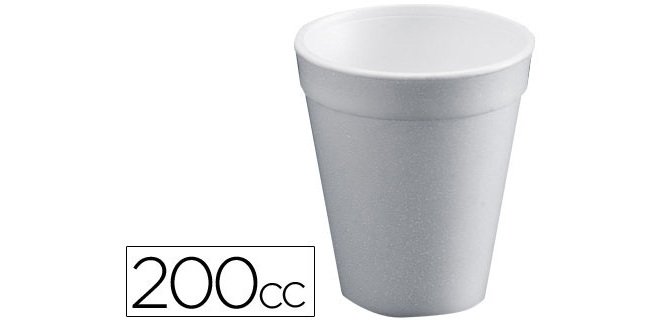 Vaso termico de poliexpan 200cc paquete de 50 unidades