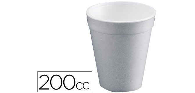 Vaso termico de poliexpan 200cc paquete de 50 unidades