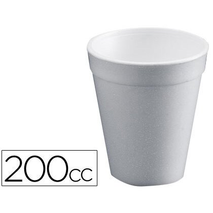 Vaso termico de poliexpan 200cc paquete de 50 unidades