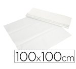 Mantel de papel blanco en hojas 100x100 cm caja de 400 unidades