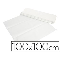 Mantel de papel blanco en hojas 100x100 cm caja de 400 unidades