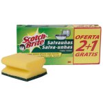Estropajo salvauñas scotch brite fibra verde paquete 2+1 gratis