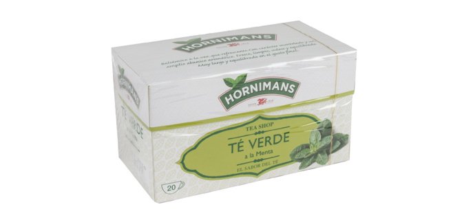 Té verde Hornimans a la menta - caja de 20 bolsitas
