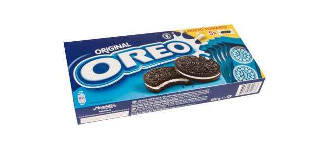 Galleta oreo original caja de 5 paquetes de 4 unidades 220 g
