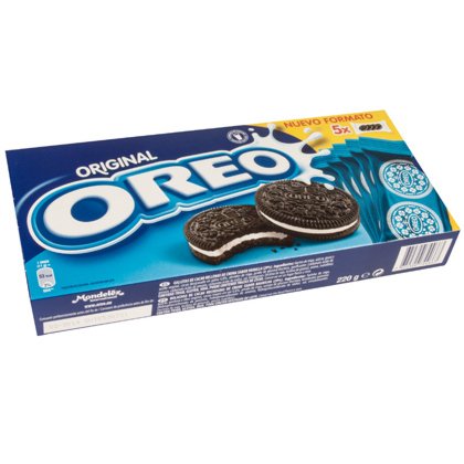 Galleta oreo original caja de 5 paquetes de 4 unidades 220 gr