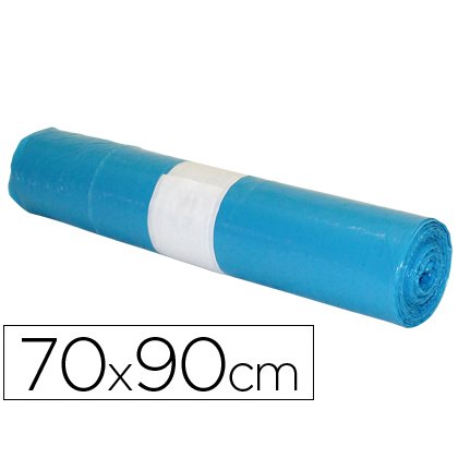 Bolsas de basura Azul 28 micras 100L - Rollo de 10 unidades 