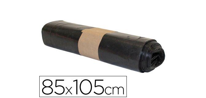 Bolsas de basura Biznaga Negro 30 micras 100L - Rollo de 10 unidades