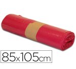 Bolsas de basura Roja 28 micras 100L - Rollo de 10 unidades 