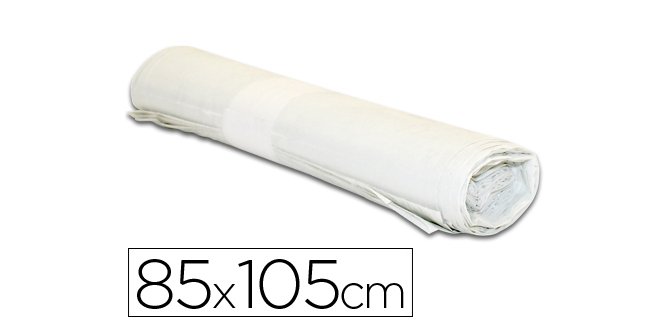 Bolsas de basura blanca 28 micras 100L - Rollo de 10 unidades 