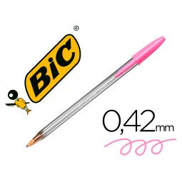 Boligrafo bic cristal fun rosa punta 1,6 mm