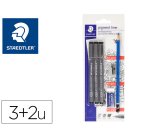 Rotulador staedtler calibrado micrometrico 308 negro blister de 3 und + goma lapiz y sacapuntas de regalo