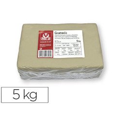 Pasta de modelar sio-2 gres granada para escultura y modelado paquete de 5 kg