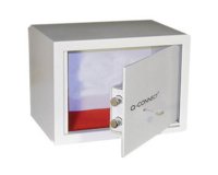 Caja de seguridad q-connect doble pasador capacidad 10l con accesorios fijacion 296x140x196 mm