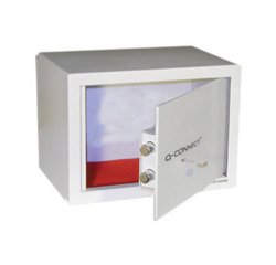 Caja de seguridad q-connect doble pasador capacidad 10l con accesorios fijacion 296x140x196 mm