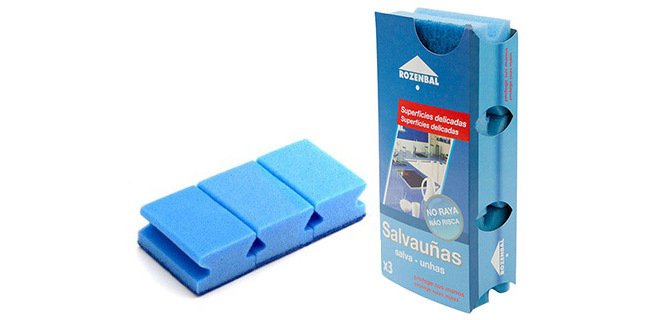 Estropajo salvauñas azul bicapa pack de 3 unidades