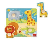 Puzle Goula animales selva 4 piezas