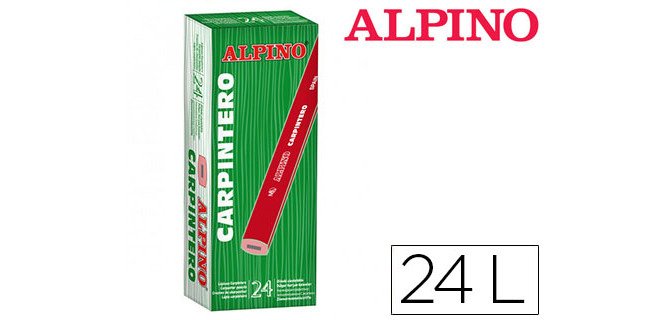 Lapices alpino carpintero caja de 24 unidades
