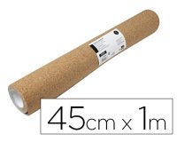 Corcho liderpapel adhesivo ancho 45cm longitud 1m espesor 1mm en rollo