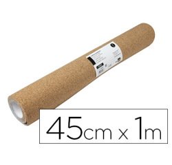 Corcho liderpapel adhesivo ancho 45cm longitud 1m espesor 1mm en rollo