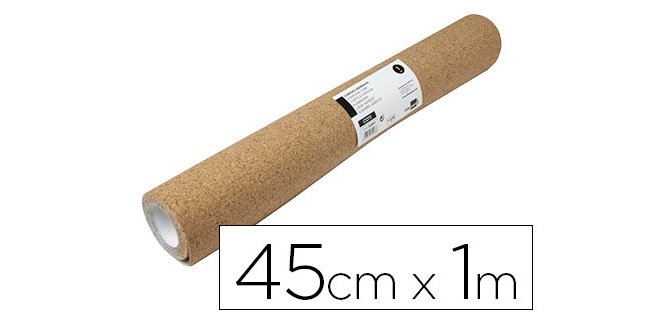 Corcho liderpapel adhesivo ancho 45 cm longitud 1 m espesor 1 mm en rollo
