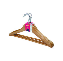 Percha de madera infantil pack de 3 unidades