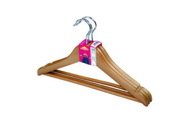 Percha de madera infantil pack de 3 unidades