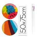 Papel seda liderpapel blanco 17g/m2 rollo de 24 hojas 50x75cm