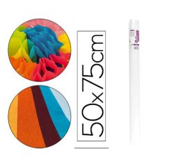 Papel seda liderpapel blanco 17g/m2 rollo de 24 hojas 50x75cm